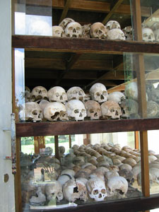 skulls at killing fields