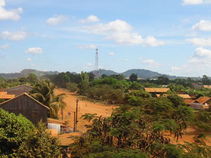 view from our hotel balcony