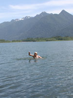 Pacific Northwest Magnus Swimming in Lake Quinalt
